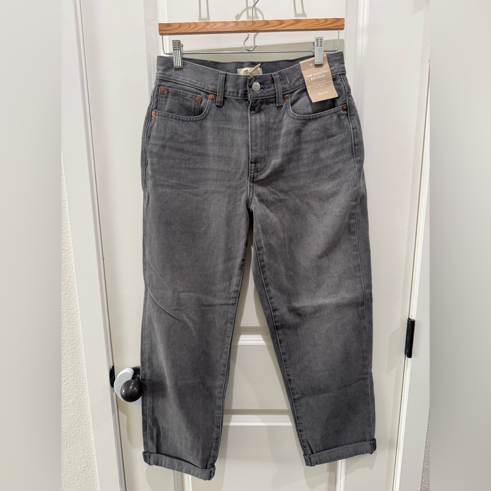 NWT Madewell Slouchy Boyjean in Andora (Size 26)